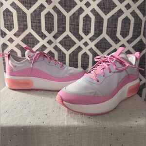 Pink and White Nike Air Max Sneakers